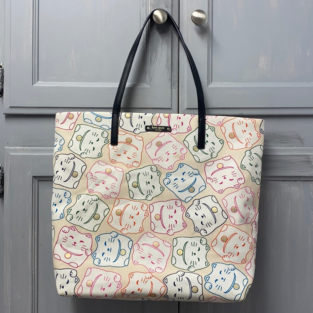 KATE SPADE Lucky Cat Bon Shopper